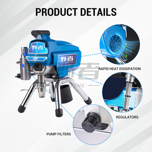 Mesin Semprot Cat Rumah Profesional Bertekanan Tinggi Tanpa Sikat Listrik, Pistol Semprot Cat Lateks Genggam Praktis, Perkakas Tenaga - Product Image 5