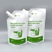 Sachets souples personnalisés avec bec verseur pour shampoing liquide, gel douche, nettoyant, soins de la peau, lessive, 500 ml, 1 L
