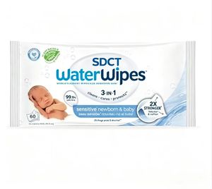 Lingettes pour bébés <span class=keywords><strong>WaterWipes</strong></span> Sensitive+, 3-en-1 : nettoie, soigne, protège, 99,9% d'eau, non parfumées et hypoallergéniques - Product Image 1