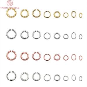 Anillos de <span class=keywords><strong>Salto</strong></span> y Anillos Divididos de Latón Chapado en Oro de 24K y Plata Real al por Mayor para Accesorios de Fabricación de Joyas, Pendientes y Collares - Product Image 2