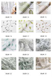 <span class=keywords><strong>Tende</strong></span> in Chiffon semitrasparente ricamate con foglie <span class=keywords><strong>verdi</strong></span> in Tulle bianco <span class=keywords><strong>tende</strong></span> per finestre in Voile pannelli per camera da letto soggiorno a casa - Product Image 6
