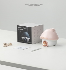 Humidificateur en forme de maison champignon mignon : 2000 mAh, 300 ml, brume nano silencieuse, lumière 7 couleurs, diffuseur USB de bureau pour la maison, le bureau et comme cadeau - Product Image 4