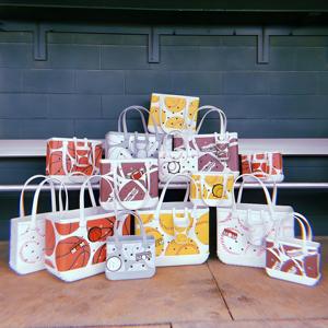 Sac à main d'épaule en mousse EVA imprimé tropical surdimensionné, durable, grande capacité, ouvert, pour la plage, collection été 2026, vente en gros, personnalisable - Product Image 2