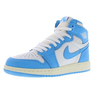 Zapatillas Nike Air Jordan 1 Retro High de cuero original para niño, color azul oscuro - Product Image 5