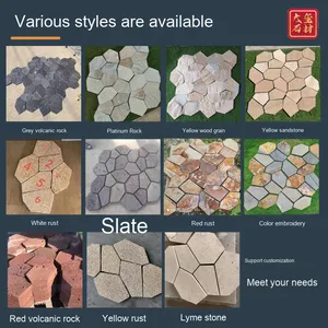 Tự nhiên màu vàng hạt gỗ văn hóa Slate cho trong nhà và ngoài trời tường và sàn chia bề mặt ứng dụng - Product Image 6