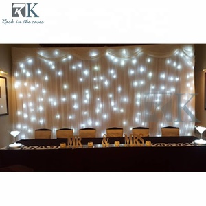 White Drapery Cloth Wedding Starry <b>Light</b> LED Stage Backdrop Decoration LED <b>Stars</b> Sky Curtain - Product Image 2