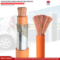 Câbles blindés sur véhicule électrique Orange Silicone caoutchouc haute tension nouvelle énergie câble EV câble de batterie automobile EV Power Ca