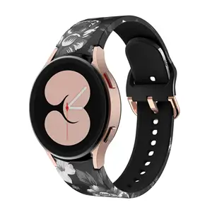 Pulseira de relógio inteligente de silicone, pulseira para samsung galaxy watch 4, clássico, 44mm, 40mm, pulseira de substituição