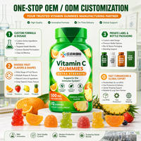 Nutrition Quotidienne pour les Vendeurs E-commerce aux États-Unis et en Europe – Complément Alimentaire à Marque Blanche OEM – Gommes de Vitamine C 500mg par Portion, 92 Unités
