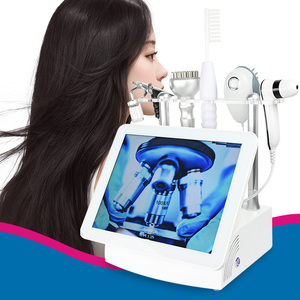 Chúng tôi Hot Mobile Cart Máy trị liệu da đầu Phân Tích 4 phổ | Chế độ 5 trong 1 + sửa chữa thiệt hại phát hiện UV | Spa & phòng khám - Product Image 2