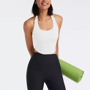 Camiseta Deportiva Personalizada para Mujer, Camiseta sin Mangas Elástica Informal de Color Sólido para Gimnasio, Camiseta sin Mangas para Mujer - Product Image 5