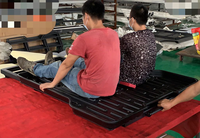 Rail coulissant de rangement en métal pour camionnette, palette portable d'extérieur, boîte à pousser-tirer