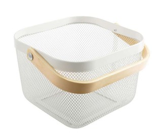 Organisateur <span class=keywords><strong>de</strong></span> <span class=keywords><strong>fruits</strong></span> et fleurs en métal pour salle <span class=keywords><strong>de</strong></span> bain, nouvelle cuisine, <span class=keywords><strong>cadeau</strong></span> <span class=keywords><strong>de</strong></span> <span class=keywords><strong>fruits</strong></span>, <span class=keywords><strong>panier</strong></span> d'affichage en treillis métallique, Cube <span class=keywords><strong>de</strong></span> rangement, poignée en bois, paniers pour cadeaux - Product Image 6