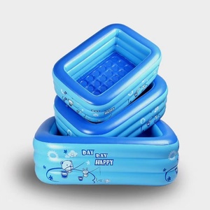 Piscine gonflable géante de haute qualité, forme longue et carrée, conçue pour les enfants et les parents, fond en PVC durable à bulles - Product Image 4