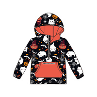 Impression personnalisable Garçons et Filles Halloween Must-have Funny Pumpkin and Dark Skeleton Hoodie Full of Atmosphere