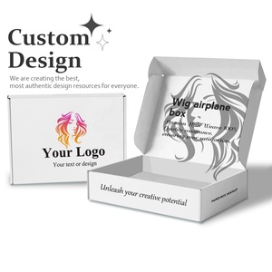 Luxury Boutique Black Glitter Holographic Silver Folding Wig <b>Boxes</b> Custom Logo Packaging - Product Image 4