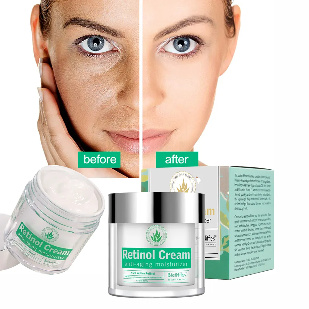 Vitamin A E B5 Hyaluronic Acid Collagen Skin Face Care Anti Aging Wrinkle Moisturizing Retinol Face Cream