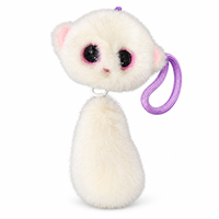 Pendentif en peluche chat Kawaii à commande vocale IA, avec expression animée des yeux LED, connectivité WiFi 4G, jouet intelligent, breloque de sac à dos, cadeau