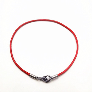 Red Waxed Thread <b>Bracelet</b> 1.5-3mm Stainless Steel Unisex Gift Jewelry <b>String</b> <b>Bracelet</b> - Product Image 5
