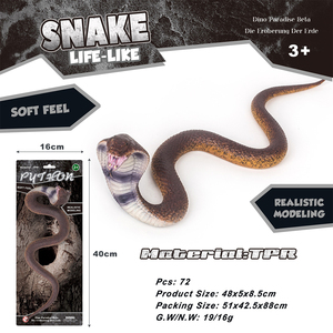 Animali selvatici rettili serie 3D di simulazione plastica materiale morbido TPR <span class=keywords><strong>Cobra</strong></span> <span class=keywords><strong>serpente</strong></span> giocattolo per bambini - Product Image 3