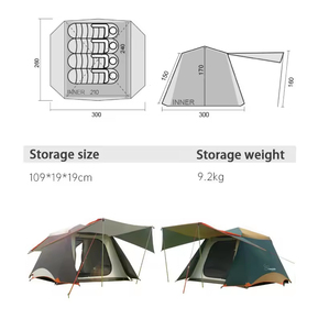 <span class=keywords><strong>เต็นท์</strong></span>แคมป์ปิ้งกลางแจ้งแบบพับอัตโนมัติ กันน้ำ รุ่นวิดาลิโด้ คัสตอม ไซส์ใหญ่ สำหรับครอบครัว พร้อมสวนในตัว หรูหรา - Product Image 4