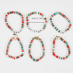 Pulseras de cuentas navideñas con diseño de dibujos animados, regalo unisex, joyería hecha en China. - Product Image 2