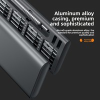 Kit d'outils de réparation de précision avec mini tournevis magnétique et poignée en aluminium entièrement mat pour la réparation de téléphones