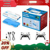 X10 Pro Game Stick 128GB 4K HD Konsol Video Game Retro, 2 Pemain 2.4G Pengontrol Game Nirkabel Isi Ulang, Paket Hadiah Liburan