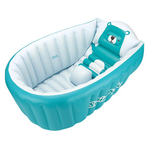 Baignoire gonflable pour bébé Swimbobo 82x57x28cm, épaisse, portable et pliable, pour la maison et les voyages, 0-12 mois - Product Image 1