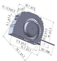 Ventilateur industriel HOT DC 5010MM 12V à double roulement à billes PWM FG avec petite sortie d'air latérale