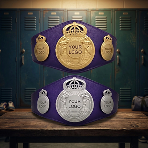 Custom Purple Boxing Championship <b>Belt</b> Gold Silver Plating for MMA Judo Grappling Taekwondo Unisex Breathable Personalized Logo - Product Image 3