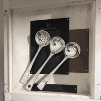 En gros, ustensiles de cuisine en acier inoxydable 304 : Spatule de cuisine, Louche à soupe et Louche à soupe ajourée, ensemble d'ustensiles et gadgets de cuisine
