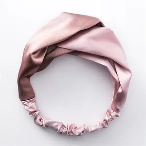 Women Faux Silk Solid Hairband Simple Elastic Hair Band Retro Cross Headbands Bandanas Satin Hair Rope Hair Accessories