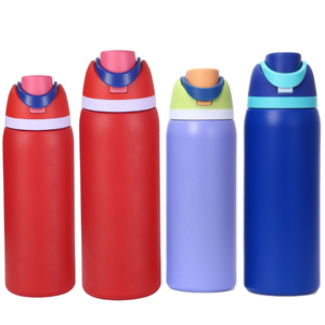 Bouteille d'eau en acier inoxydable isolée gratuite avec paille Bouteille d'eau de sport sans BPA idéale pour les voyages Sip 30oz 40oz Owal Freesip - Product Image 3