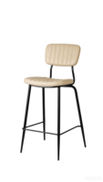 Chaise de salle à manger industrielle moderne en acier, style rétro, pour café commercial, dossier métallique sans accoudoirs, durable, stable, avec coussin en mousse