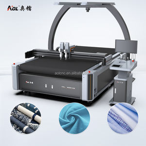 เครื่องตัดผ้าแบบแบนอัตโนมัติ<span class=keywords><strong>ความ</strong></span>เร็วสูง AOL CNC สำหรับผ้าลายสก็อต พร้อมใบมีดแบบหมุน - Product Image 1