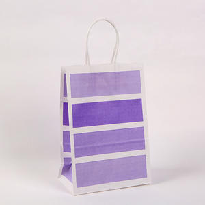 Sac fourre-tout en papier kraft imprimé couleur, style simple, pour vêtements, avec logo personnalisé, portable, prix fabricant, faible MOQ, vente en gros - Product Image 4