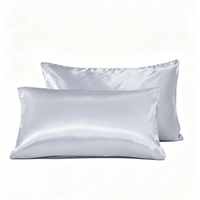 Housse de coussin en satin doux et lisse en polyester pour chambre à coucher, hôtel, vente en gros, fabricant, taille personnalisée, emballage