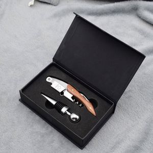 <b>Wine</b> Accessory Gift Set Wooden Handle Waiter's Corkscrew <b>Wine</b> <b>Stopper</b> with Gift Box - Product Image 4