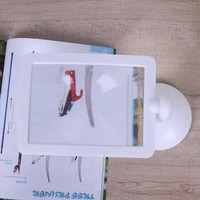 Visionneuse plus lumineuse mains libres LED 360 ° rotatif 3X loupe de lecture pleine page loupe feuille avec lumières LED