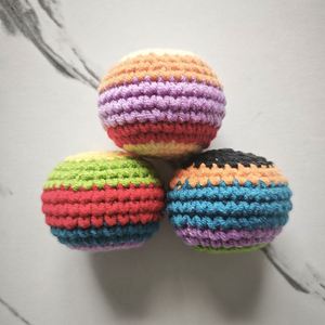 Colorful Novelty Wool Beanbag <b>Ball</b>-Cross-Border Handmade Knitted Children's Sports Toy Stress-Relief Kicking Juggling <b>Ball</b> for - Product Image 4