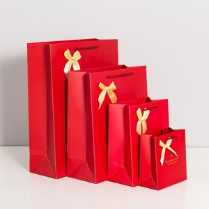 Bolsas de Papel para Regalo con Asa, Personalizadas con Logotipo, Pequeñas, para Ropa, de Lujo, con Lazo, para Mujer, Venta al Por Mayor - Product Image 2