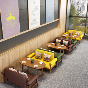 Ensembles de mobilier de restaurant modernes, banquettes de restaurant, canapé confortable avec cadre en bois massif, restaurant - Product Image 6
