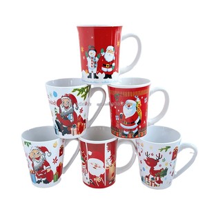 Cute Santa Claus Ceramic Mugs Christmas Cartoon Design Gift <b>Cups</b> 350ml <b>Set</b> Of 4 - Product Image 5