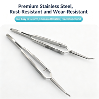 Micro-pinces à ongles sclérales, droites, courbées, inversées, semi-circulaires, pour la fragmentation du noyau et les pinces à flaps pour la chirurgie ophtalmique