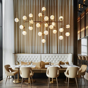 Hotel di lusso caffetteria <span class=keywords><strong>piazza</strong></span> di marmo velluto tavolo <span class=keywords><strong>e</strong></span> sedia in pelle commerciale caffè divano posti a sedere ristorante mobili stand - Product Image 3