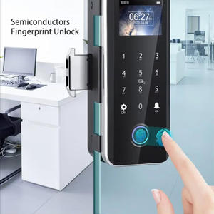 स्मार्ट ऑफिस ग्लास दरवाजा लॉक ट और ऐप कंट्रोल के साथ फिंगरप्रिंट कार्ड मेमोरी कार्ड मेमोरी कार्ड और वन-टाइम पासवर्ड अनलॉक विकल्प - Product Image 4