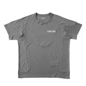 T-shirt en maille décontracté 100 % coton de haute qualité, vert citron et gris, séchage rapide, respirant, à manches courtes, tricoté pour homme - Product Image 5