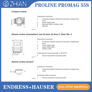 มีสินค้าในสต็อก แมกมิเตอร์ E+H Promag 55S ของแท้ ของแท้ใหม่ 100% ราคาโรงงาน เครื่องวัดอัตราการไหลของเอนเดรส+เฮาเซอร์สำหรับของเหลวข้นหนืด HART/Modbus - Product Image 6
