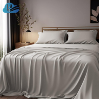 Cloudland - Draps en bambou lyocell de couleur unie, haute densité, certifiés GOTS, 300TC, ultra durables, toutes saisons